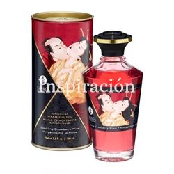Aceite afrodisíaco "Besos íntimos", fresas con champán - SHUNGA - Aphodisiac oil "Intimate kisses" - Imagen 1