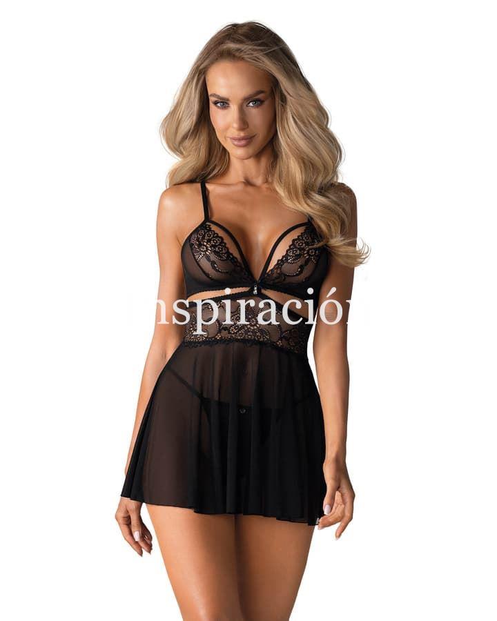 Babydoll negro 08380 - Imagen 1