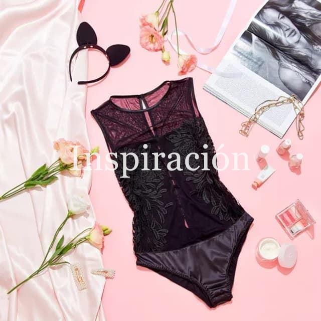 Body de transparencias y encaje Felina - Talla M - Imagen 3