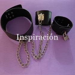 Collar y esposas con cadena - Imagen 1