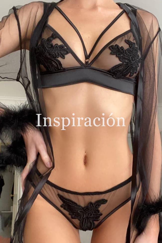 Conjunto de transparencias y bordados Lace - Talla M - Imagen 3