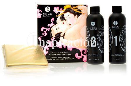 Gel de masaje "Cuerpo a cuerpo" - SHUNGA - Oriental body slide erotic massage gel "Body to body" - Imagen 1