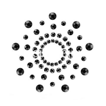 Joyas adhesivas para el cuerpo Cubrepezones negro - Nipple covers black - Imagen 1