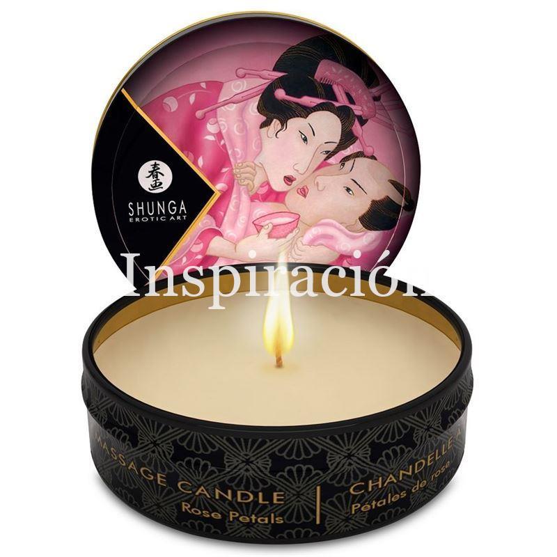 Mini vela de masaje. Rosas - SHUNGA - Massage candle. - Imagen 1