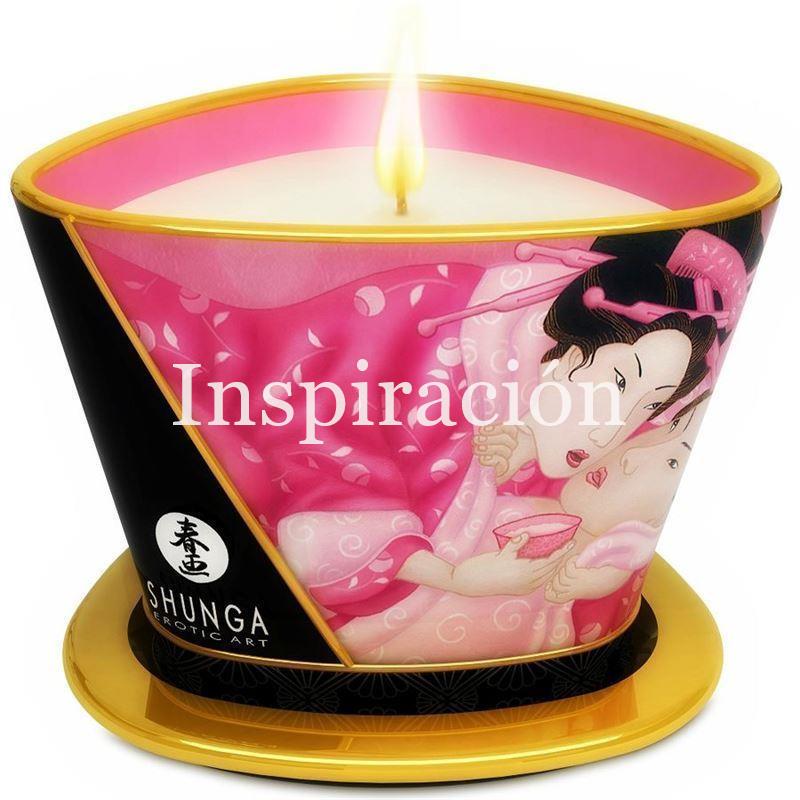 Vela de masaje. Rosas - SHUNGA - Massage candle. - Imagen 1
